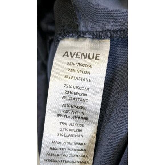 Avenue Womens Plus Size Super Stretch Trousers Ankle Pants Blue US SZ30 PETITE - Picture 3 of 9